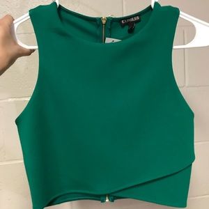 Green express crop top